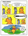 Cartoon: Urban gerbils.Flies! (small) by Danno tagged comic strip cartoon humor traditional mixed media