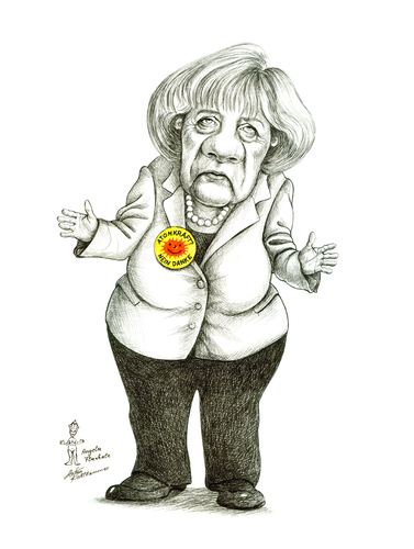 Cartoon: Angela 180 Grad (medium) by Stefan Kahlhammer tagged antiatom,atom,satire,kanzlerin,merkel,karikatur,caricature,flankalan,kahlhammer,flankale,angela,angela merkel,kanzlerin,karikatur,karikaturen,angela,merkel