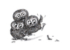 Cartoon: Help! (small) by Stefan Kahlhammer tagged eule,eulen,kauz,owls,owl,hilfe,help,angst,panic,schrei,panik,ironie,ironical,karikatur,satire,kahlhammer,stefan