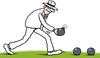 Cartoon: The Bowls Bomber (small) by Ellis Nadler tagged bowls bomb bomber game sport lawn panama hat sinister