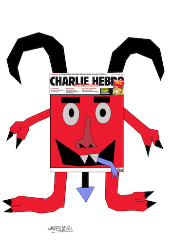 Cartoon: Charlie Hebdo (medium) by omar seddek mostafa tagged charlie,hebdo