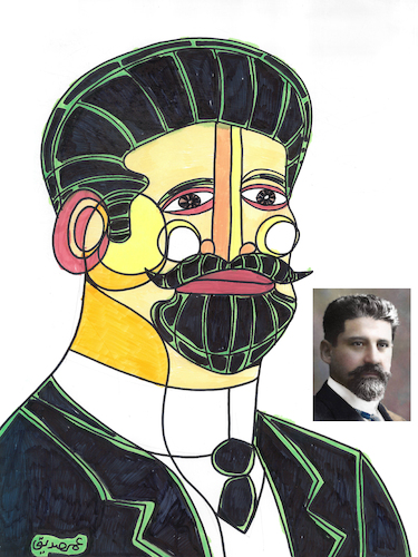 Cartoon: Constantin Stere (medium) by omar seddek mostafa tagged constantin,stere