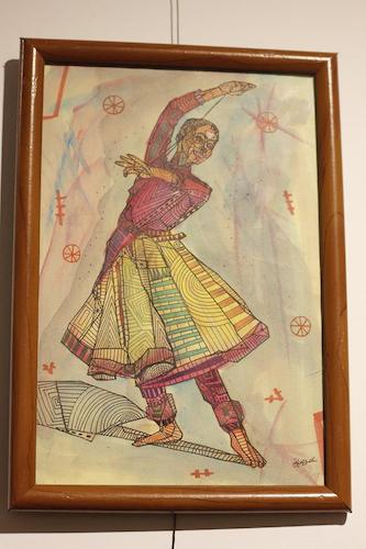 Cartoon: Indian dancer (medium) by omar seddek mostafa tagged indian,dancer