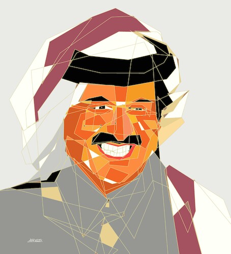 Cartoon: Prince Qatar (medium) by omar seddek mostafa tagged prince,qatar