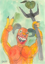 Cartoon: devil (small) by omar seddek mostafa tagged devil