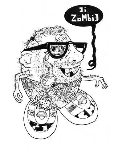 Cartoon: Ei Zombie (medium) by cosmo9 tagged zombie