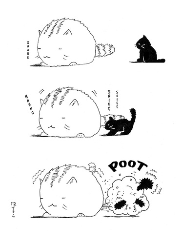 Cartoon: Hipster Animals 7 (medium) by cosmo9 tagged katze,katzen,cat,cats