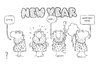 Cartoon: new year (small) by cosmo9 tagged happy,new,year,sivester,olle,männer