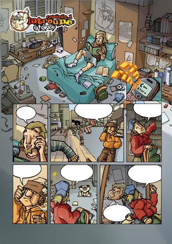 Cartoon: La Troupe Pag1Chap1 (medium) by Aleix tagged comic,aleix,graffiti,manga,la,troupe,panini,montana,colors