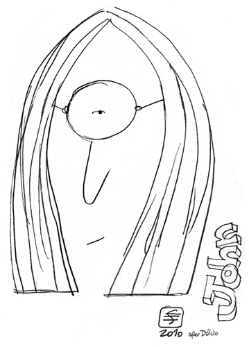Cartoon: John Lennon (medium) by serralheiro tagged draw,caricature,lennon,john