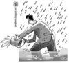Cartoon: flood (small) by serralheiro tagged flood,politicians,fraud,corruption