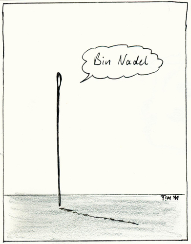 Cartoon: BIN NADEL (medium) by timfuzius tagged nadel,binladen,terror,usa,selbsterkenntnis,aha