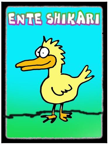Cartoon: ENTE SHIKARI (medium) by timfuzius tagged duck,ente,hardcore,trance