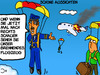 Cartoon: Schöne Aussicht (small) by Grikewilli tagged flugzeug,fliegen,himmel,fallschirm,aussicht,pilot