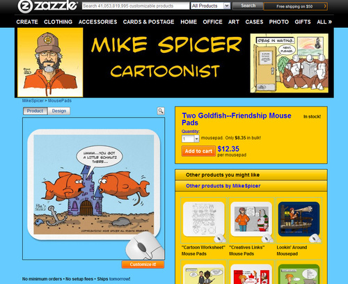 Cartoon: Some of my Zazzle stuff (medium) by Mike Spicer tagged cartoon,cartoons,caricature