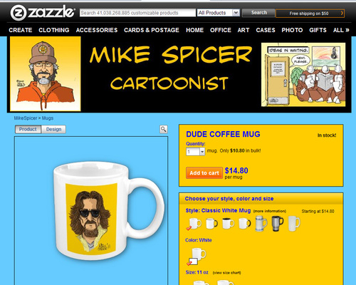 Cartoon: Some of my Zazzle stuff (medium) by Mike Spicer tagged cartoon,cartoons,caricature