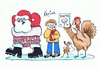 Cartoon: Happy Christmas 2012 (small) by Kerina Strevens tagged father,christmas,santa,turkey,xmas,diet,chimney