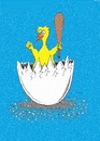 Cartoon: Happy Easter! (small) by Kerina Strevens tagged easter egg chick bird baseball bat smash crash break