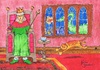 Cartoon: To See The Queen (small) by Kerina Strevens tagged queen,london,chair,throne,cat,feline,mouse,chase,nursery,rhyme