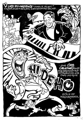 Cartoon: Ellington and Calloway (medium) by Milton tagged duke,ellington,cab,calloway,jazz,swing,american,music