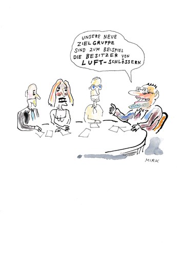 Cartoon: Luftschlösser (medium) by MIRK tagged satire