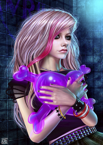 Cartoon: Avril Lavigne (medium) by Freelah tagged avril,lavigne,pop,music