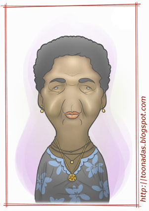 Cartoon: Cesaria Evora (medium) by Freelah tagged cesaria,evora