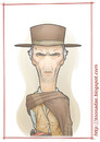 Cartoon: Clint Westernwood (small) by Freelah tagged clint,eastwood,the,good,bad,and,ugly