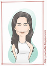 Cartoon: Courtney Cox (small) by Freelah tagged courtney,cox,monica,friends,cougar,town