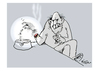 Cartoon: Glut (small) by Klaus Pitter tagged cigaret,ash,smoke
