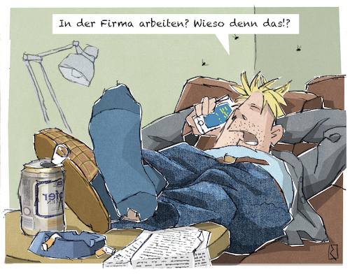 Cartoon: Home Office (medium) by Jan Rieckhoff tagged home,office,heimarbeit,workspace,working,place,arbeitsplatz,arbeitszimmer,wohnzimmer,wohnung,corona,infektion,pandemie,covid,19,virus,firma,büro,unternehmen,job,arbeit,angestellter,zuhause,computer,handy,vernetzt,cartoon,witz,zeichnung,comic,karikatur,humor,jan,rieckhoff,home,office,heimarbeit,workspace,working,place,arbeitsplatz,arbeitszimmer,wohnzimmer,wohnung,corona,infektion,pandemie,covid,19,virus,firma,büro,unternehmen,job,arbeit,angestellter,zuhause,computer,handy,vernetzt,cartoon,witz,zeichnung,comic,karikatur,humor,jan,rieckhoff