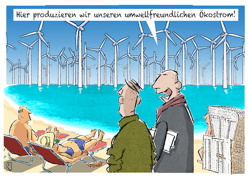 Cartoon: Ökostrom (medium) by Jan Rieckhoff tagged windkraftwerk,ökostrom,ökologie,ressourcen,umwelt,erneuerbar,energie,gewinnung,ökosystem,meere,ökozid,verschmutzung,klima,co2,zerstörung,atmosphäre,wasser,natur,schädigung,welt,wind,windpark,kraft,kraftwerk,nachhaltig,umweltfreundlich,umweltschädlich,strom,elektrizität,generationen,fußabdruck,cartoon,witz,comic,karikatur,zeichnung,jan,rieckhoff,windkraftwerk,ökostrom,ökologie,ressourcen,umwelt,erneuerbar,energie,gewinnung,ökosystem,meere,ökozid,verschmutzung,klima,co2,zerstörung,atmosphäre,wasser,natur,schädigung,welt,wind,windpark,kraft,kraftwerk,nachhaltig,umweltfreundlich,umweltschädlich,strom,elektrizität,generationen,fußabdruck,cartoon,witz,comic,karikatur,zeichnung,jan,rieckhoff