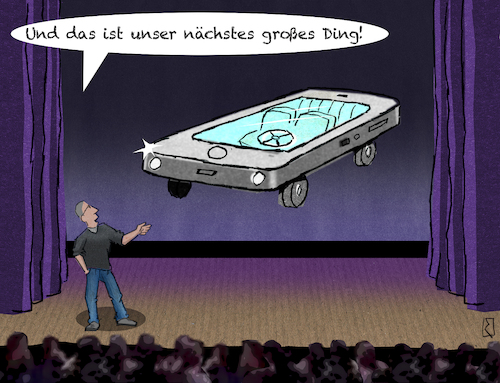 Cartoon: Präsentation (medium) by Jan Rieckhoff tagged handy,mobil,telefon,auto,automobil,pkw,fahrzeug,verkehr,strasse,vernetzung,connectivity,smart,phone,iphone,apple,tim,cook,elektronik,konzern,praesentation,projektion,produkt,neuigkeit,entwicklung,tendenz,ki,kuenstliche,intelligenz,selbstfahrend,autonom,fahrend,roboterauto,technik,technologie,vollautomatisch,fahrerlos,computer,digital,system,fahrassistent,sensor,kamera,radar,cartoon,comic,witz,karikatur,jan,rieckhoff,handy,mobil,telefon,auto,automobil,pkw,fahrzeug,verkehr,strasse,vernetzung,connectivity,smart,phone,iphone,apple,tim,cook,elektronik,konzern,praesentation,projektion,produkt,neuigkeit,entwicklung,tendenz,ki,kuenstliche,intelligenz,selbstfahrend,autonom,fahrend,roboterauto,technik,technologie,vollautomatisch,fahrerlos,computer,digital,system,fahrassistent,sensor,kamera,radar,cartoon,comic,witz,karikatur,jan,rieckhoff