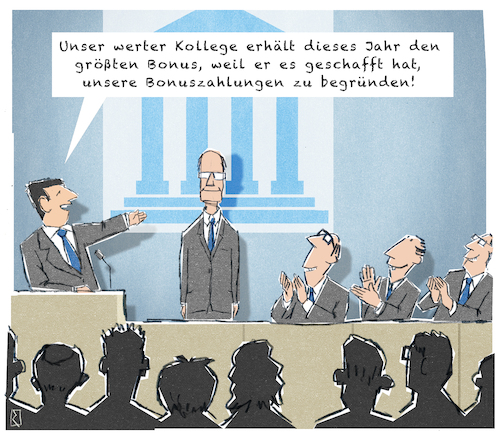 Cartoon: Vorstand (medium) by Jan Rieckhoff tagged bank,bankhaus,bankgeschäft,bankwesen,kreditinstitut,vermögen,geld,geldwirtschaft,verwaltung,finanzen,gewinn,kapital,bonus,bonuszahlung,auszahlung,entlohnung,vergütung,gehalt,vorstand,raffgier,absurd,höhe,maßlos,millionen,manager,überbezahlt,cartoon,comic,witz,karikatur,jan,rieckhoff,bank,bankhaus,bankgeschäft,bankwesen,kreditinstitut,vermögen,geld,geldwirtschaft,verwaltung,finanzen,gewinn,kapital,bonus,bonuszahlung,auszahlung,entlohnung,vergütung,gehalt,vorstand,raffgier,absurd,höhe,maßlos,millionen,manager,überbezahlt,cartoon,comic,witz,karikatur,jan,rieckhoff