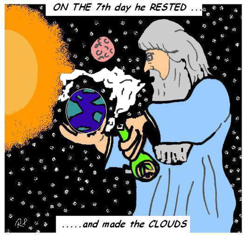 Cartoon: Gods 7th Day (medium) by Mewanta tagged god,weed