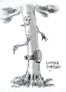 Cartoon: Lumber Support (small) by r8r tagged lumber,lumbar,tree,fir,forest,back,pun,spine,disc,vertebra,support,pain