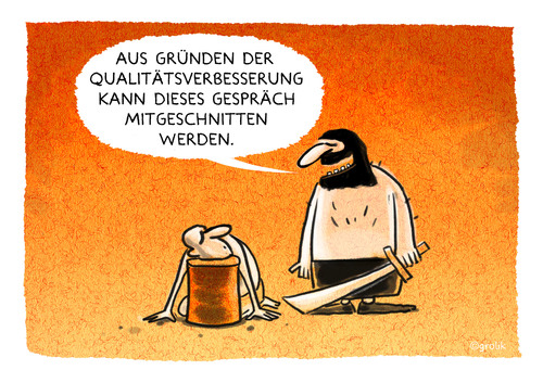 Cartoon: ... (medium) by markus-grolik tagged qualitätssicherung,verbesserung,optimierungszwang,servie,dienstleistung,mitarbeiter,am,kunden,cartoon,grolik