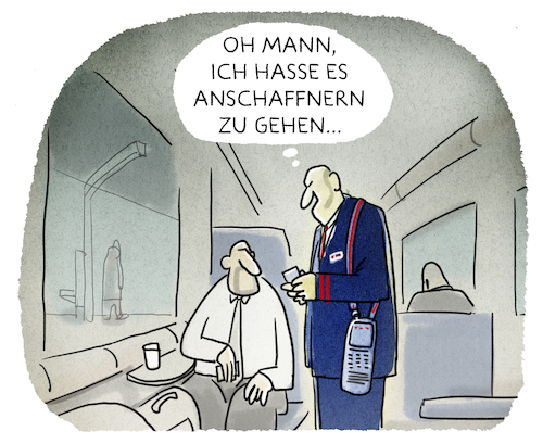 Cartoon: .... (medium) by markus-grolik tagged deutsche,bahn,schaffner,kontrolle,deutsche,bahn,schaffner,kontrolle
