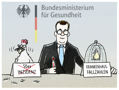 Cartoon: Abkehr von Inzidenz... (medium) by markus-grolik tagged spahn,inzidenz,krankenhausfallzahlen,hospitalisierung,deutschland,pandemie,delta,corona,massnahmen,gesundheitsminister,spahn,inzidenz,krankenhausfallzahlen,hospitalisierung,deutschland,pandemie,delta,corona,massnahmen,gesundheitsminister