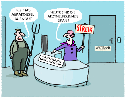 Arzthelferinnen im Streik..