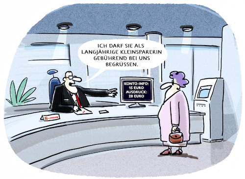 Cartoon: ...Banken... (medium) by markus-grolik tagged geld,sparer,inflation,zins,zinsen,niedrigzinsen,sparguthaben,deutschland,kleinsparer,sparkasse,gebühren,konto,kontoausdruck,gebührend,abzocke,altersarmut,berlin,groko,finanzen,steuern,geld,sparer,inflation,sparguthaben,deutschland,kleinsparer,sparkasse,gebühren,konto,kontoausdruck,gebührend,abzocke,altersarmut,berlin,groko,finanzen,steuern