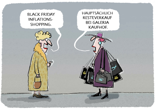 Cartoon: Black Friday Shopping (medium) by markus-grolik tagged black,friday,konsum,sonderangebote,week,einzelhandel,online,internet,amazon,inflation,kaufhof,pleitewelle,insolvenz,ausverkauf,black,friday,konsum,sonderangebote,week,einzelhandel,online,internet,amazon,inflation,kaufhof,pleitewelle,insolvenz,ausverkauf