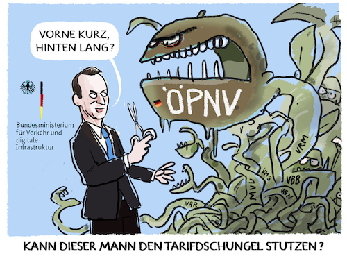 Cartoon: Challenge Wissing (medium) by markus-grolik tagged staedte,euro,ticket,verkehrspolitik,staedte,euro,ticket,verkehrspolitik