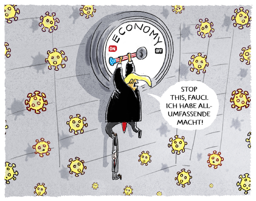 Cartoon: Chefberater... (medium) by markus-grolik tagged fauci,corona,covid,trump,usa,pandemie,shutdown,krise,virus,fauci,corona,covid,trump,usa,pandemie,shutdown,krise,virus