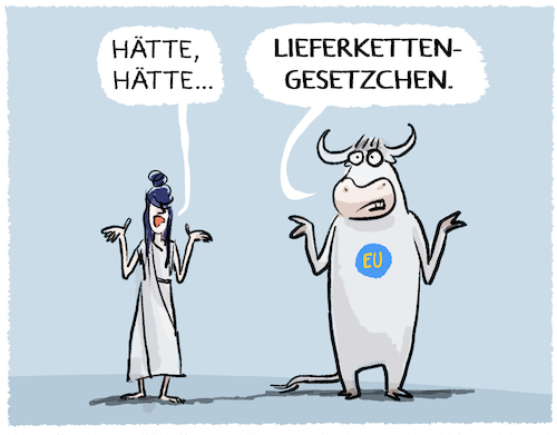 Cartoon: Europas Lieferkettengesetz... (medium) by markus-grolik tagged eu,europa,lieferkettengesetz,schwaechung,lieferketten,gesetz,abschaffung,abschwaechung,europas,eu,europa,lieferkettengesetz,schwaechung,lieferketten,gesetz,abschaffung,abschwaechung,europas