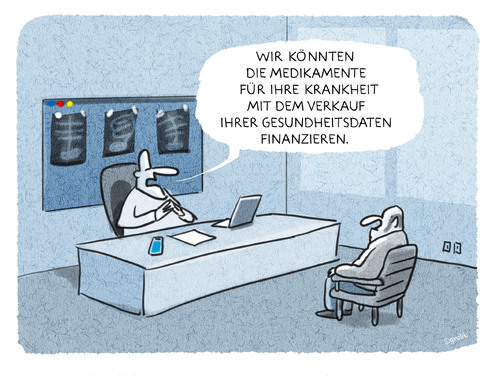 Cartoon: Finanzierungsmodelle... (medium) by markus-grolik tagged arzt,medizin,kosten,krankheit,gesundheit,kostenexplosion,versicherungsbeitrag,geld,medikamente,cartoon,grolik,klinik,verwaltung,daten,datenspeicherungpatient,patienten,arzt,medizin,kosten,krankheit,gesundheit,kostenexplosion,versicherungsbeitrag,geld,medikamente,cartoon,grolik,klinik,verwaltung,daten,datenspeicherungpatient,patienten