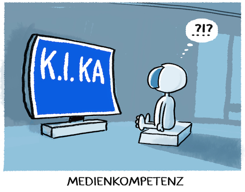 Cartoon: Frühkindliche Förderung... (medium) by markus-grolik tagged medienkompetenz,ki,chat,gpt,kuenstliche,intelligenz,kinder,kindheit,familie,medien,kika,erziehung,kinderkanal,bildung,schule,schulsystem,medienkompetenz,ki,chat,gpt,kuenstliche,intelligenz,kinder,kindheit,familie,medien,kika,erziehung,kinderkanal,bildung,schule,schulsystem