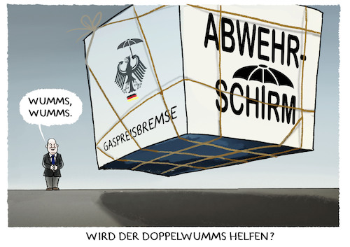 Cartoon: Gaspreisbremse... (medium) by markus-grolik tagged doppelwumms,gaspreisbremse,ampel,scholz,heizkosten,gasmangel,deutschland,stadtwerke,abwehrschirm,energiekrieg,gasumlage,doppelwumms,gaspreisbremse,ampel,scholz,heizkosten,gasmangel,deutschland,stadtwerke,abwehrschirm,energiekrieg,gasumlage