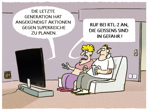 Cartoon: Geissens in Gefahr.. (medium) by markus-grolik tagged klimakleber,klimawandel,klimakrise,deutschland,fernsehen,medien,letzte,generation,protest,protestaktionen,geissens,klimakleber,klimawandel,klimakrise,deutschland,fernsehen,medien,letzte,generation,protest,protestaktionen,geissens