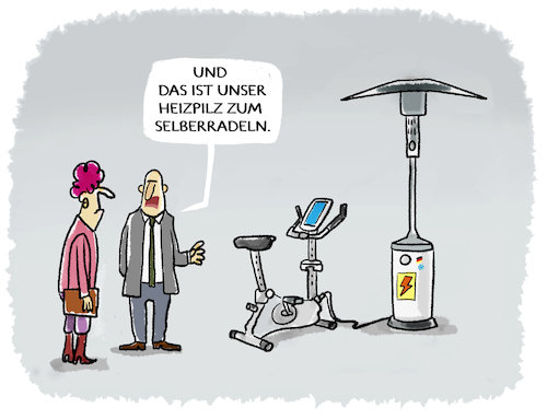 Cartoon: Gut vorbereitet in den Herbst... (medium) by markus-grolik tagged heizpilz,heizung,heizkosten,energiewende,verbrauch,strom,deutschland,selberradeln,energie,heizpilz,heizung,heizkosten,energiewende,verbrauch,strom,deutschland,selberradeln,energie